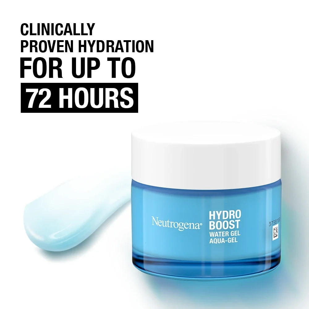 Neutrogena Face Moisturizer Water Gel, Hydro Boost, Normal To Combination Skin, Lightweight and Oil-free, 100% Alcohol Free
